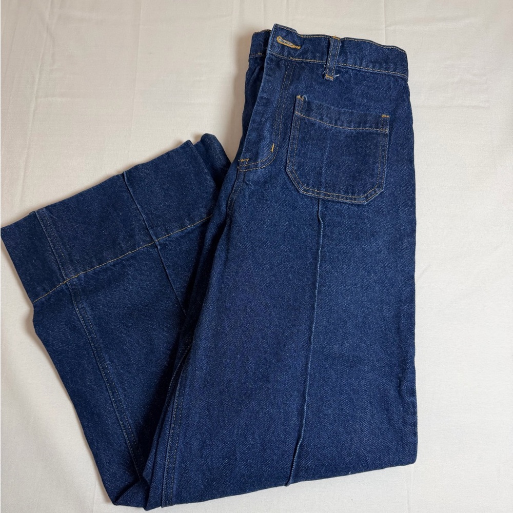 Entro Solid Wide Leg Ankle Length Patch Pockets J… - image 1